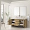 James Martin Vanities Hudson 60in Double Vanity, Light Natural Oak w/ 3 CM White Zeus Top 435-V60D-LNO-3WZ - alternate 5